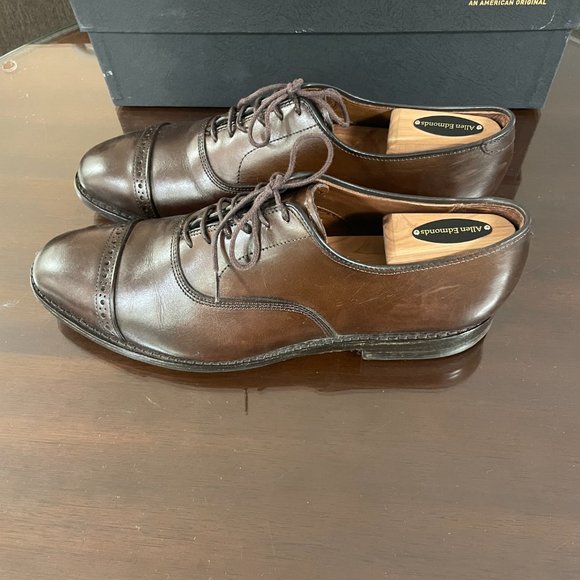 $400 Allen Edmonds Fifth Avenue Cap-toe Oxford , Brown - Size 9 D - Picture 3 of 8
